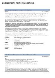 Holkurse (pdf) - Pädagogische Hochschule Schwyz
