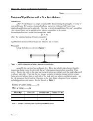 Rotational Equilibrium with a New York Balance