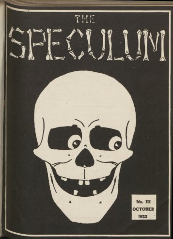 Speculum : The Journal of the Melbourne Medical Students' Society ...