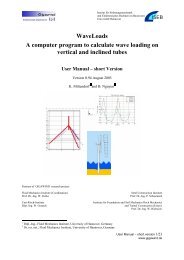 WaveLoads A computer program to calculate wave loading on ...