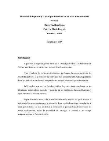 La Justicia Constitucional en Argentina - Facultad de Derecho