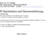 II Datenbanken und Datenmodellierung