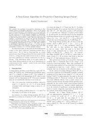 A Near-Linear Algorithm for Projective Clustering Integer Points
