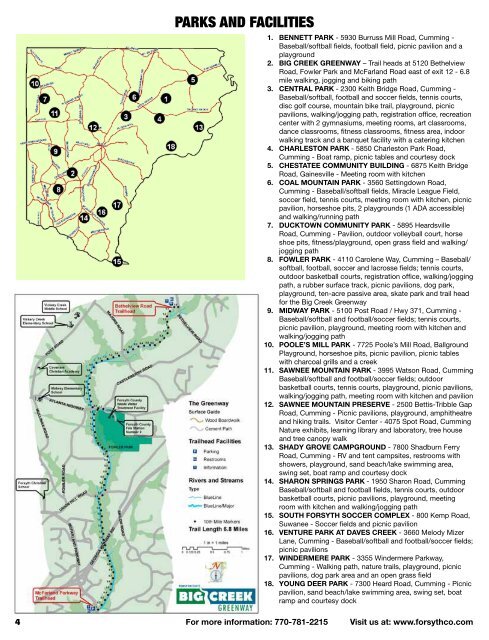 Parks and Recreation Activity Guide - Forsyth County Government