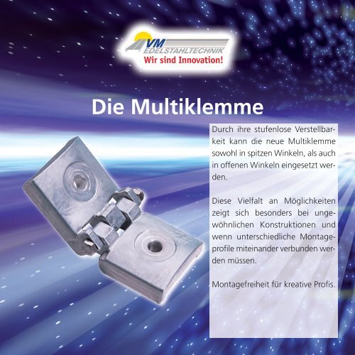 Wir sind Innovation! - VM Edelstahltechnik GmbH