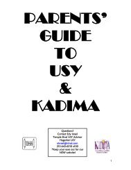 PARENTS' GUIDE TO - Temple Sinai