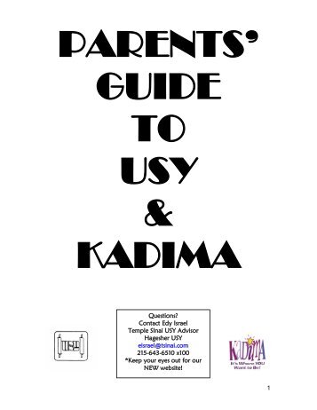 PARENTS' GUIDE TO - Temple Sinai