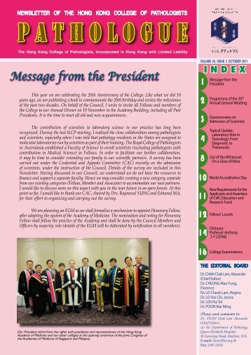 Volume 20, Issue 2 - Hong Kong College of Pathologists