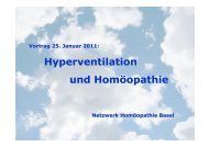 Hyperventilation und Homöopathie - Netzwerk Homöopathie Basel