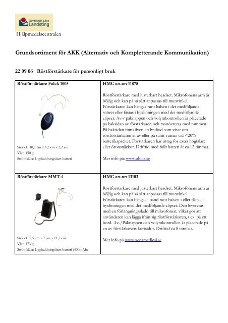 Grundsortiment fÃ¶r AKK (Alternativ och Kompletterande ...