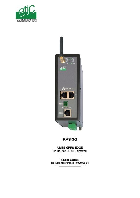 RAS-3G - Etic Telecom