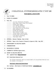 June 27, 2012 - Colonial Intermediate Unit 20