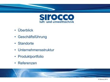 Unternehmensprofil - SIROCCO Luft