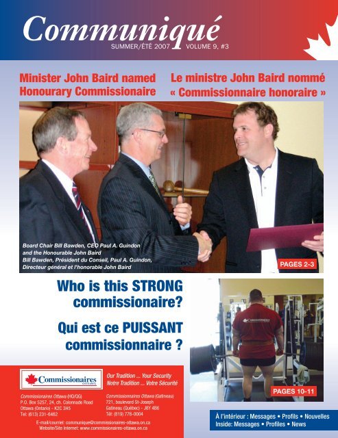 CommuniquÃ© - Commissionaires Ottawa