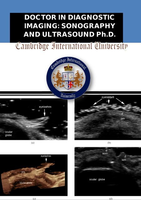 DOCTOR IN DIAGNOSTIC IMAGING: SONOGRAPHY AND ULTRASOUND Ph.D.