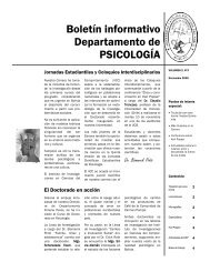 BoletÃ­n informativo Departamento de PSICOLOGÃA - Inicio