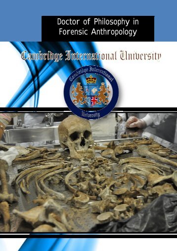 Doctor of Philosophy in Forensic Anthropology