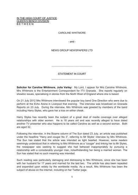 statement in open court statement in open court