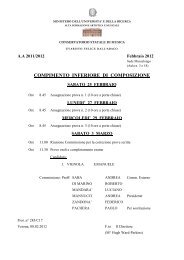 ESAMI Sessione Febbraio 2012 - Materie principali - Conservatorio ...