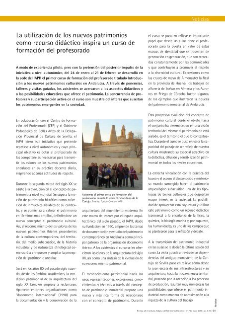 PH78revista_integro - IAPH. Instituto Andaluz del Patrimonio Historico