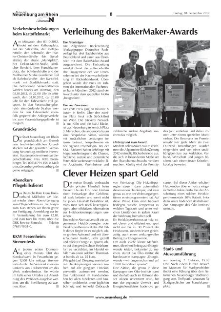 Stadtzeitung KW 39 - Stadt Neuenburg am Rhein