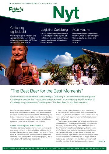 The Best Beer for the Best Momentsâ - Carlsberg Group