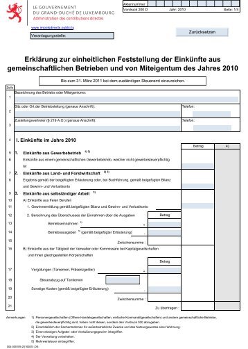 ErklÃ¤rung zur einheitlichen Feststellung der EinkÃ¼nfte aus ...