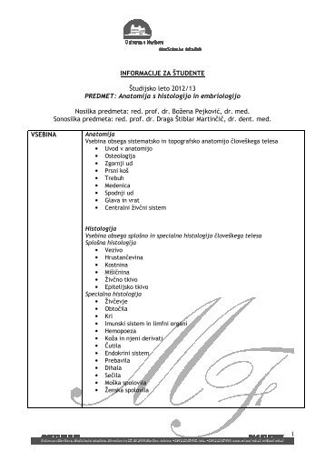 Anatomija s histologijo in embriologijo