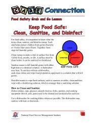 Keep Food Safe: Clean, Sanitize, and Disinfect - National Food ...