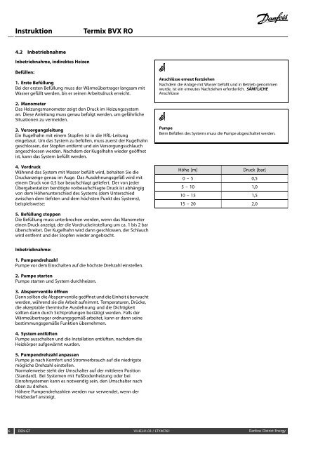 Instruktion Termix BVX RO - FernwÃ¤rme-Komponenten