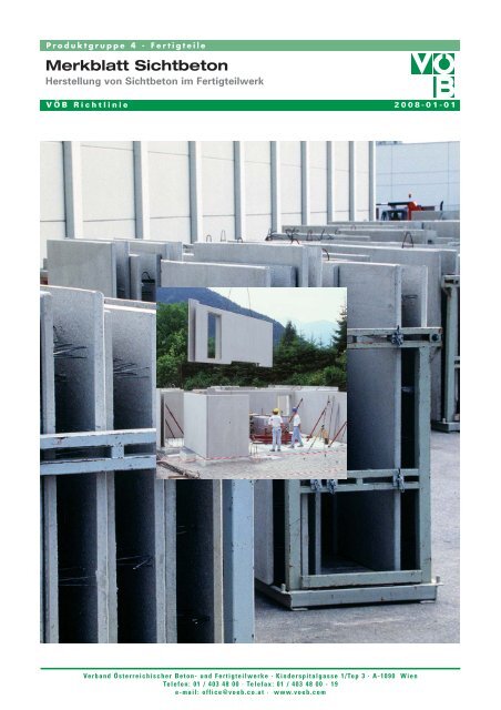 Merkblatt Sichtbeton Va B Verband A Sterreichischer Beton Und