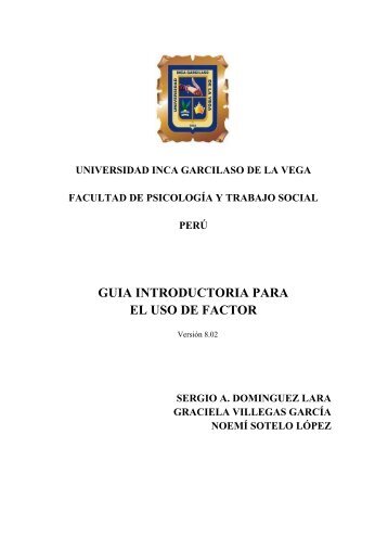 GUIA INTRODUCTORIA PARA EL USO DE FACTOR