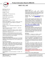 Product Information Sheet for MRA-918 - BEI Resources