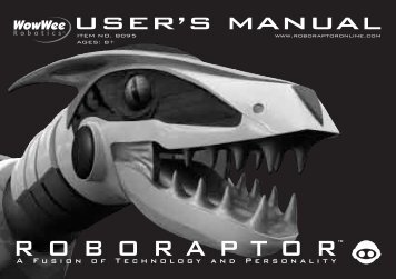 Roboraptor Manual.pdf - RobotsAndComputers.com