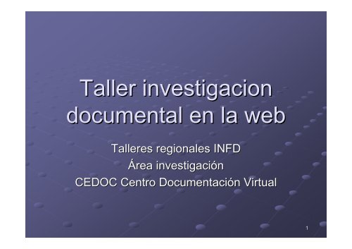 Power point fuentes documentales - Cedoc