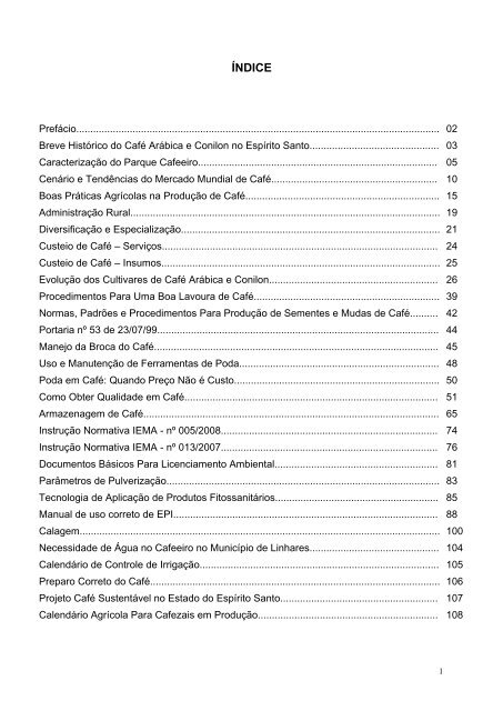 Plantas de café conilon aos 31 meses após transplantio. - Portal