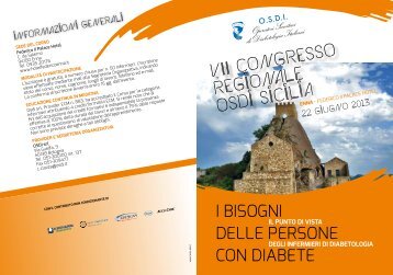 I BIsognI delle persone con dIaBete - OSDI