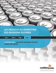 les dessous du marketing des boissons sucrées - Coalition ...