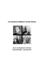 van Raaphorst-Metsch Family History (PDF file) - News From Nan