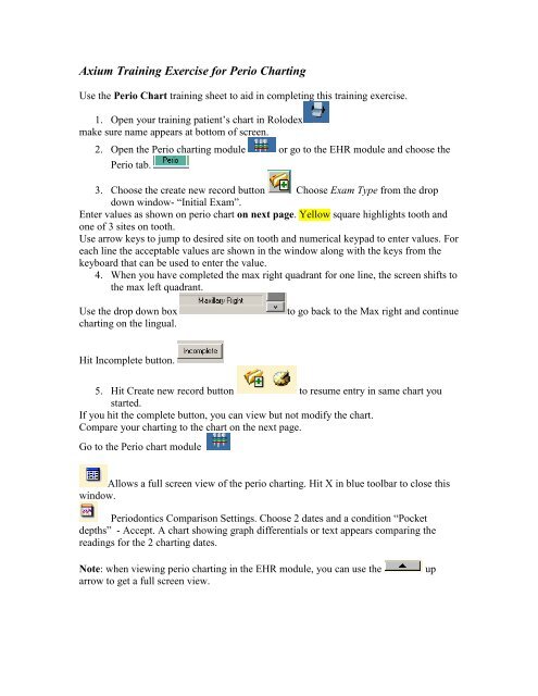 Dental Charting Exercises