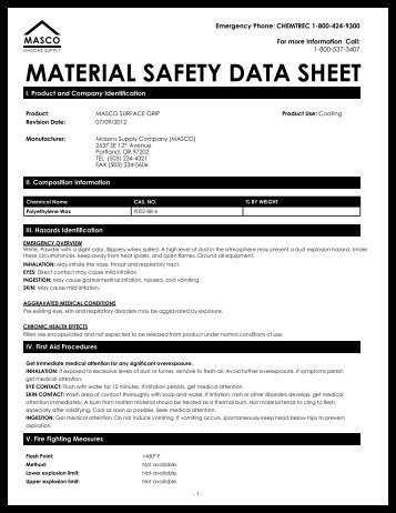 MSDS - masco.net