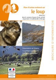 Le PLan d'action nationaL sur Le LouP 2008 – 2012