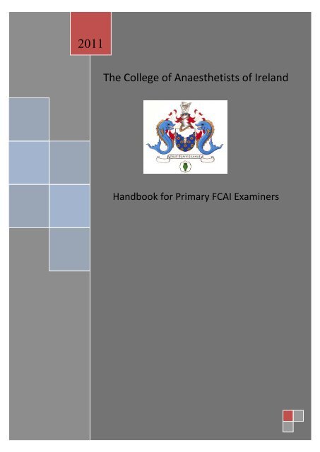 CAI Handbook for Primary Examiners - The College of Anaesthetists ...