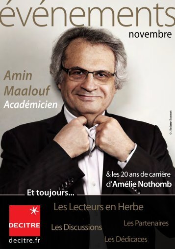 AmÃ©lie Nothomb Amin Maalouf AcadÃ©micien - Decitre