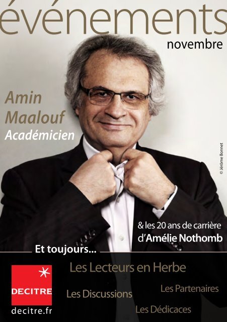 AmÃ©lie Nothomb Amin Maalouf AcadÃ©micien - Decitre