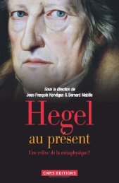 Hegel au prÃ©sent â Une relÃ¨ve de la mÃ©taphysique ? - Decitre