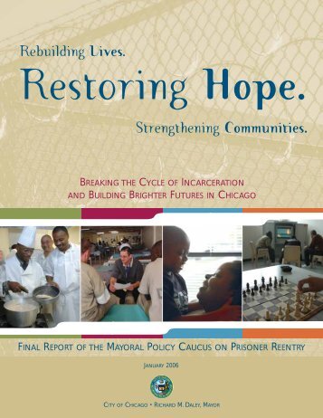 Rebuilding Lives. Strengthening Communities.