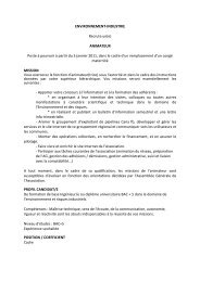 FICHE DE POSTE - Environnement-Industrie