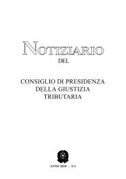 Notiziario n.1 - Consiglio di Presidenza della Giustizia Tributaria