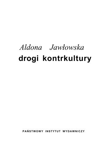 Aldona JawÅowska drogi kontrkultury